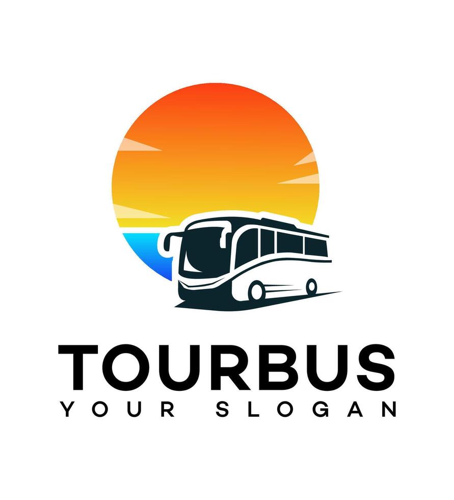 Tour Bus Logo Symbol Marke Identität Zeichen Symbol vektor
