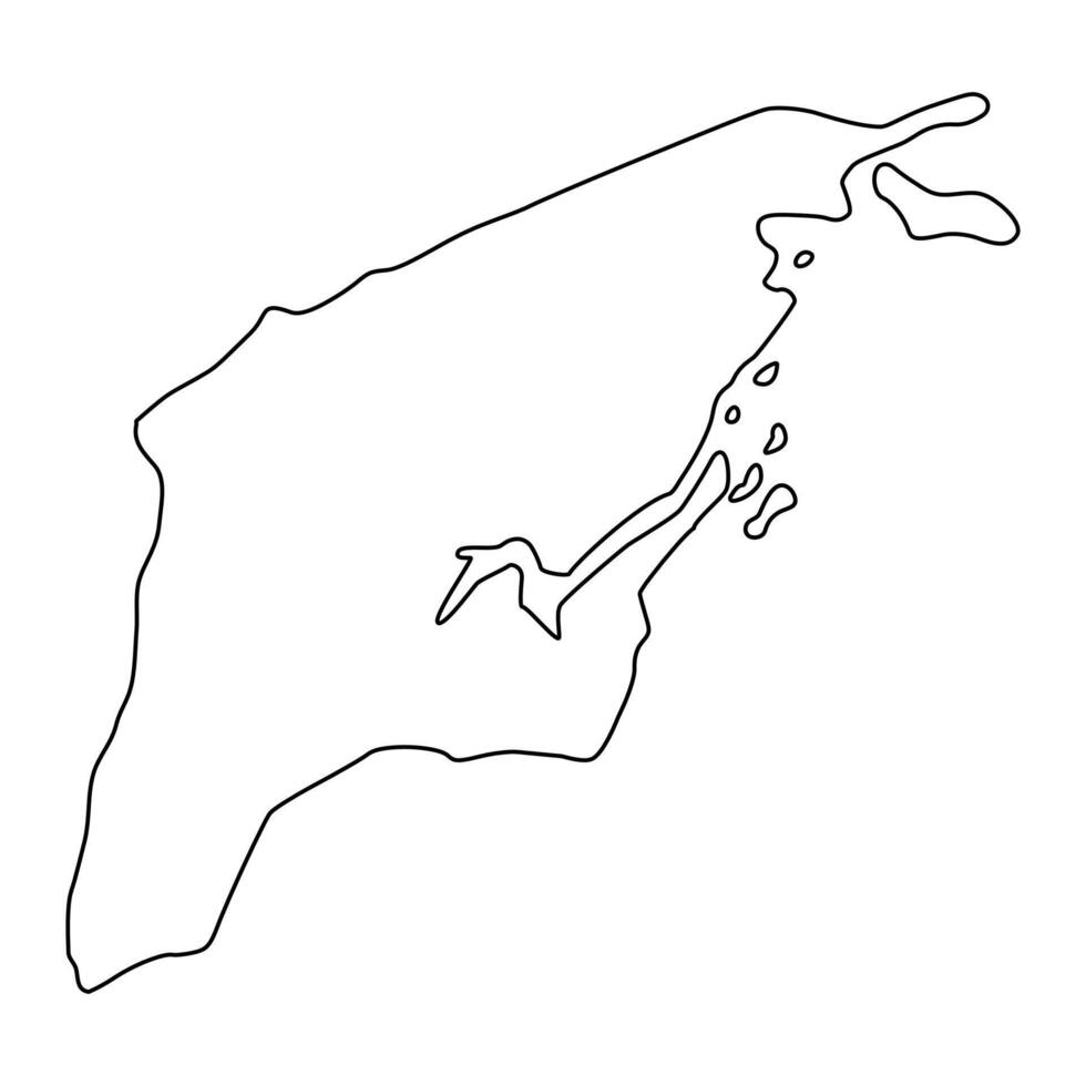 brunei muara distrikt Karta, administrativ division av brunei. vektor illustration.