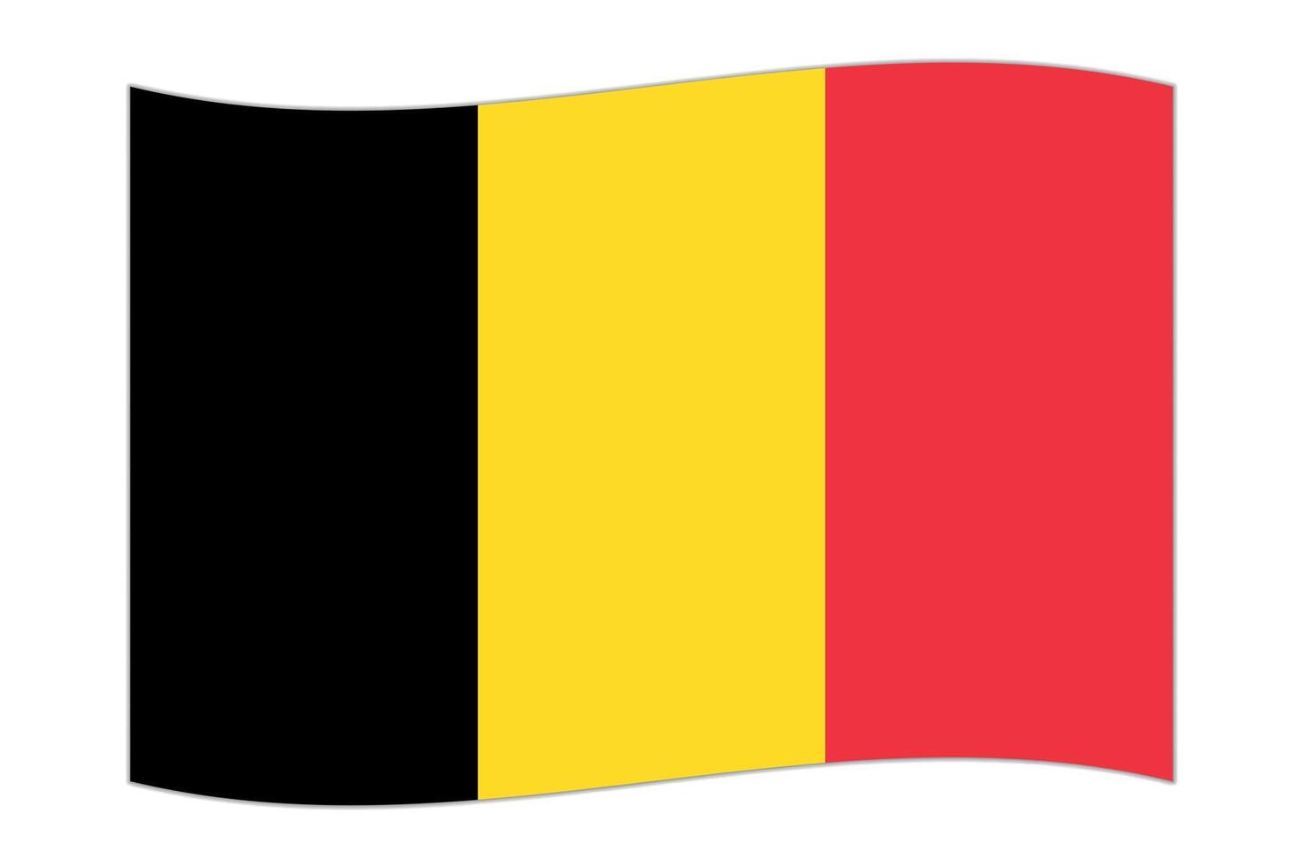 schwenkende Flagge des Landes Belgien. Vektor-Illustration. vektor