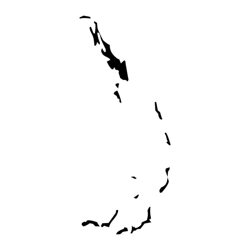 Beere Inseln Karte, administrative Aufteilung von Bahamas. Vektor Illustration.