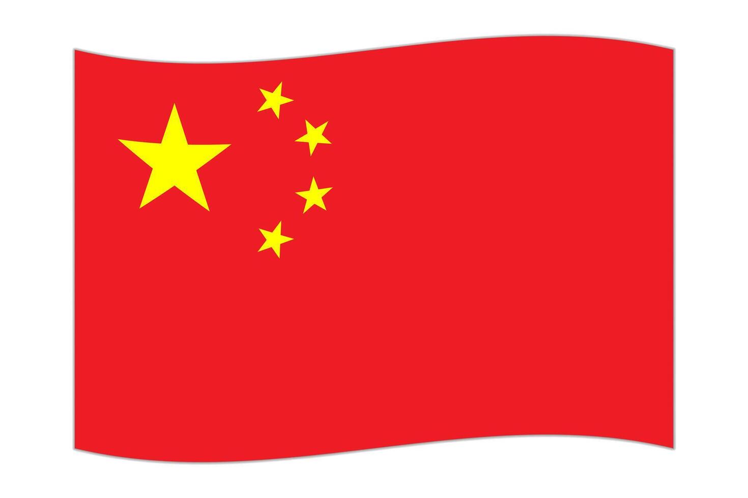 vinka flagga av de Land Kina. vektor illustration.