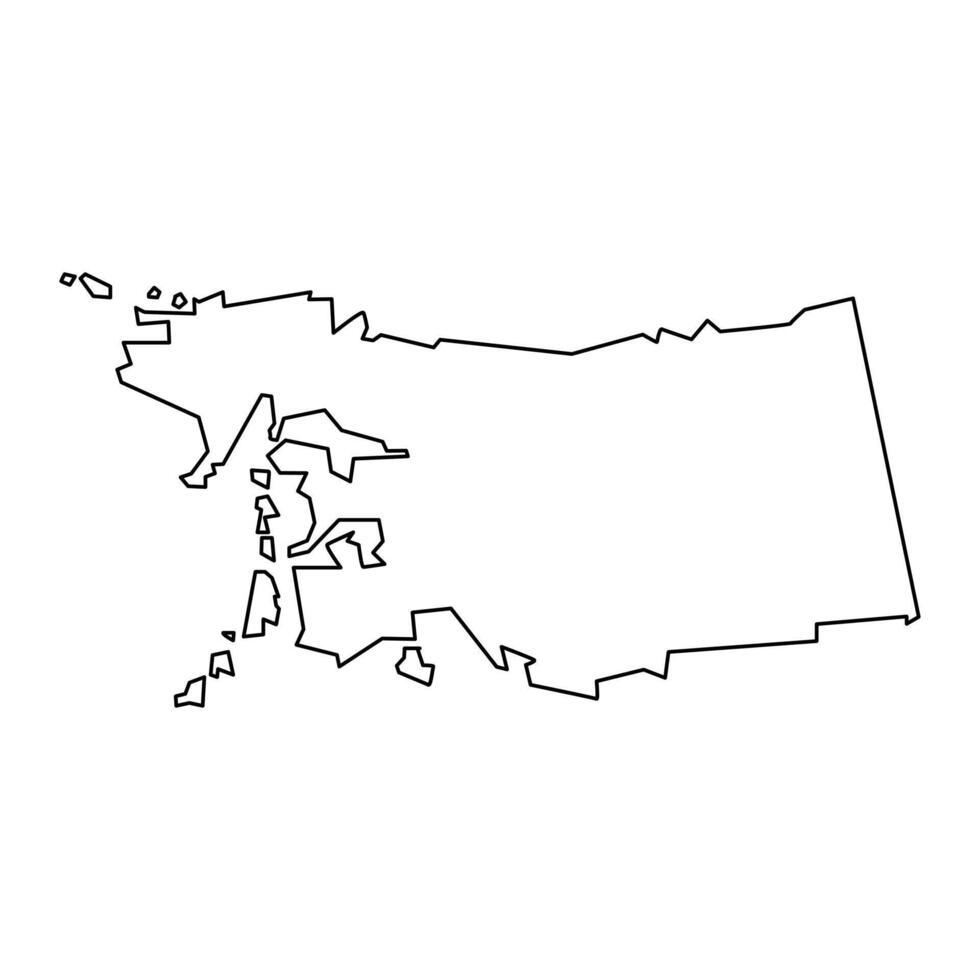 Pembroke Gemeinde Karte, administrative Aufteilung von bermuda. Vektor Illustration.
