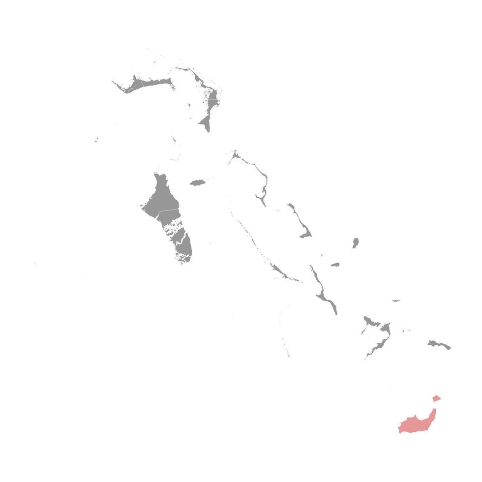inagua Karta, administrativ division av Bahamas. vektor illustration.