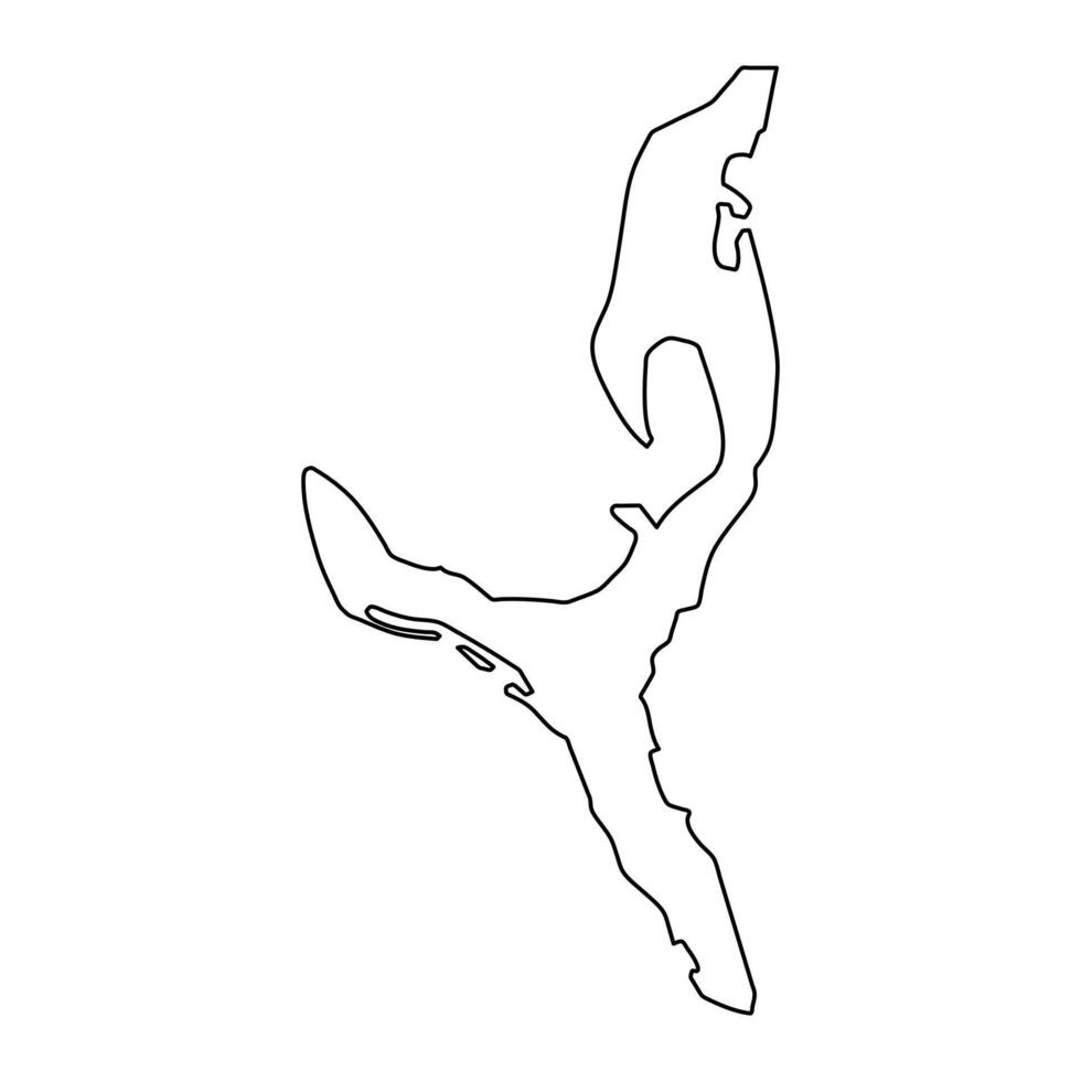Süd Eleuthera Karte, administrative Aufteilung von Bahamas. Vektor Illustration.