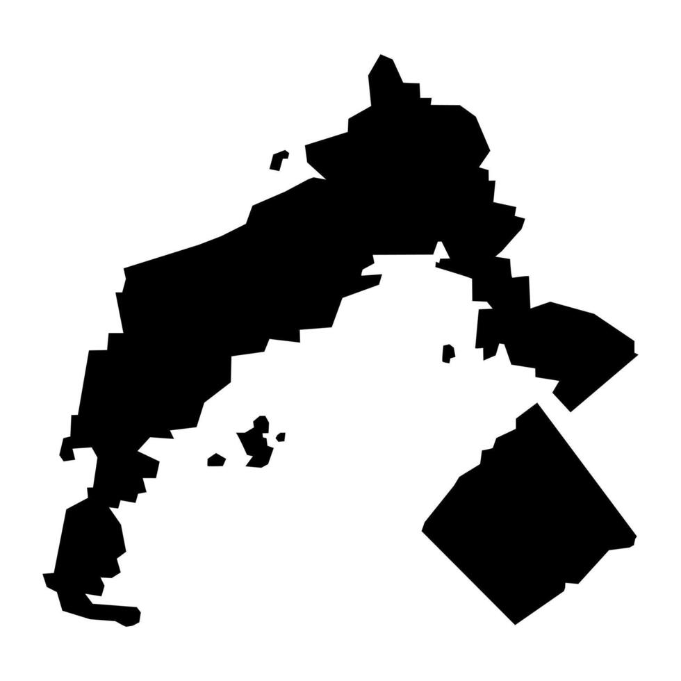 Hamilton socken Karta, administrativ division av bermuda. vektor illustration.