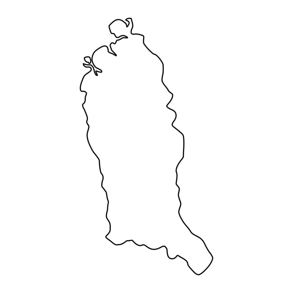 temburong Kreis Karte, administrative Aufteilung von Brunei. Vektor Illustration.