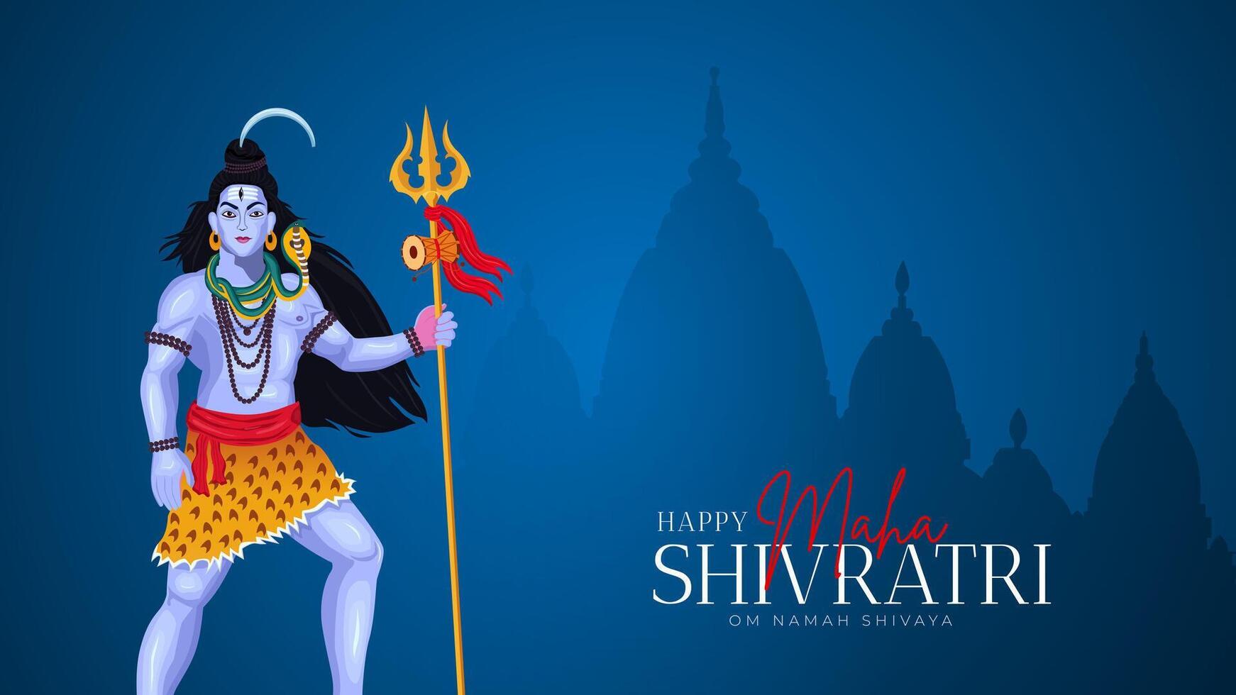 glad maha shivratri vektor