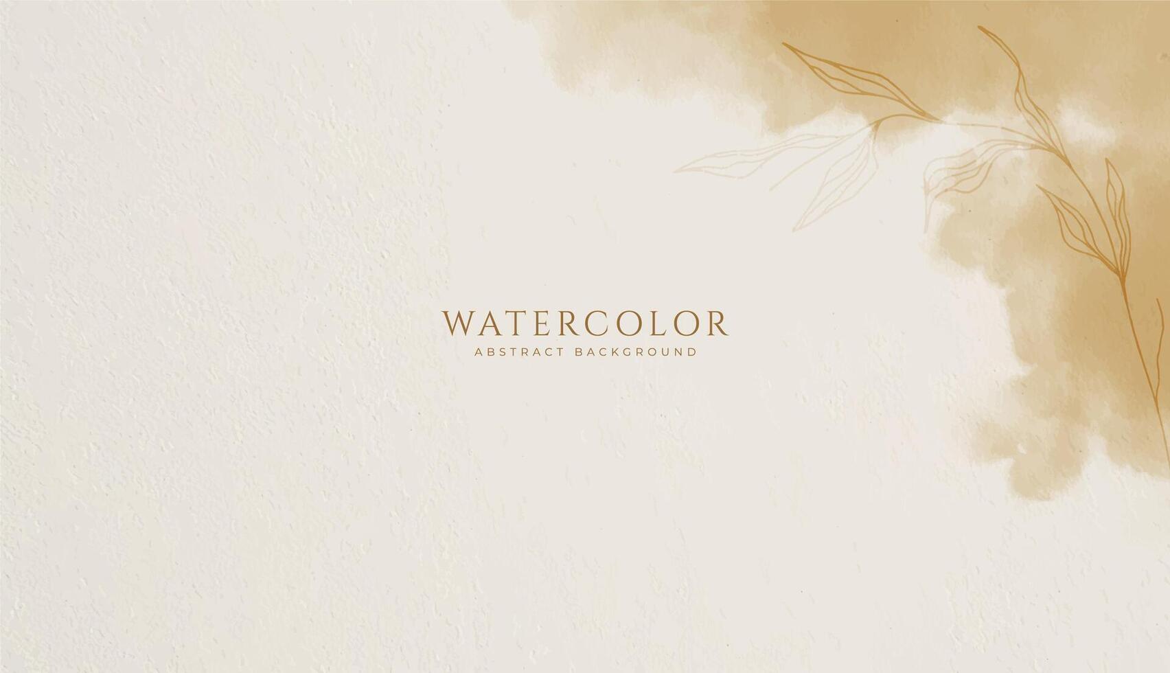 abstrakt horizontal Aquarell Hintergrund. neutral Licht braun Beige farbig leeren Raum Hintergrund Illustration vektor