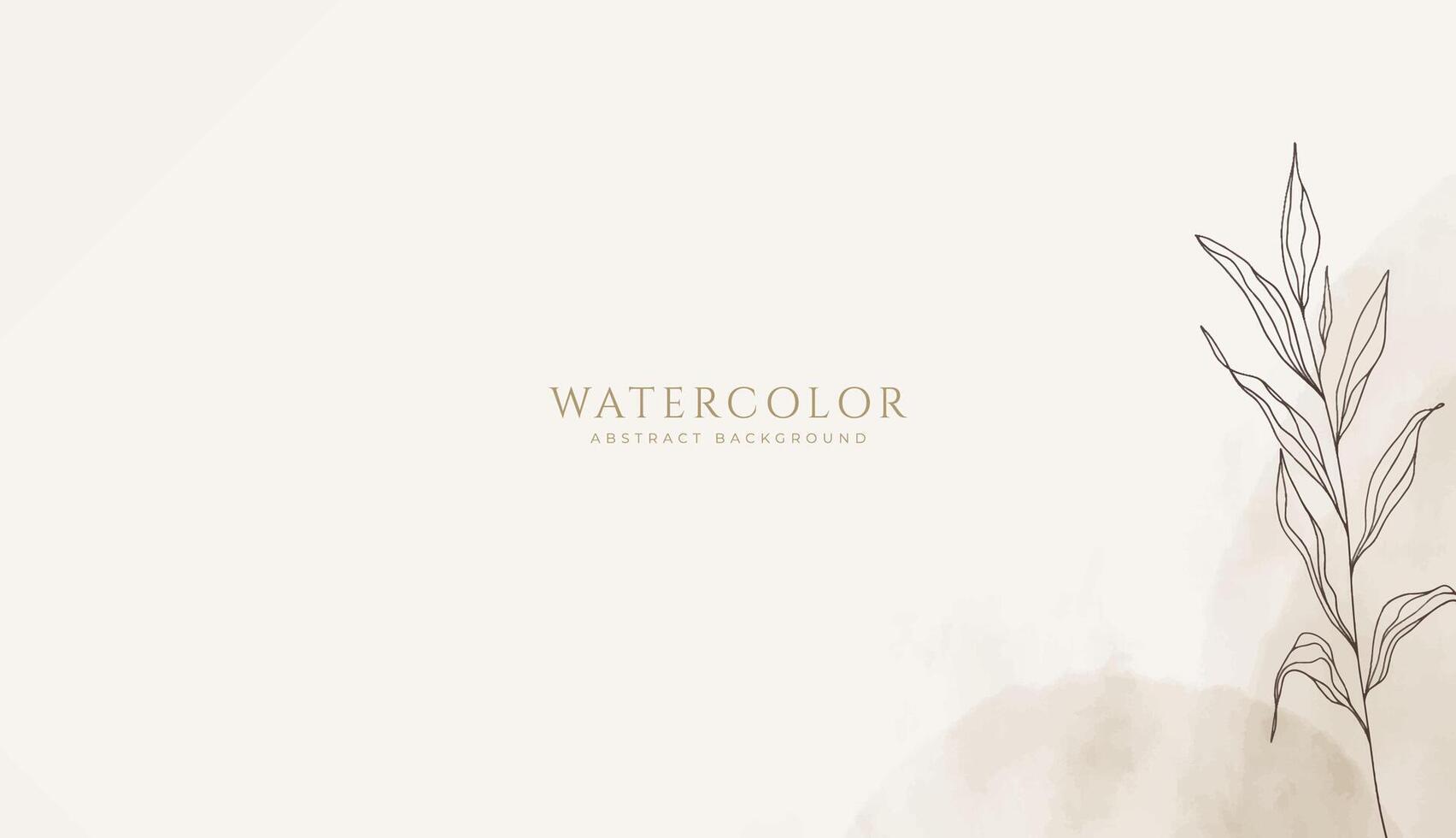 abstrakt horizontal Aquarell Hintergrund. neutral Licht braun Beige farbig leeren Raum Hintergrund Illustration vektor