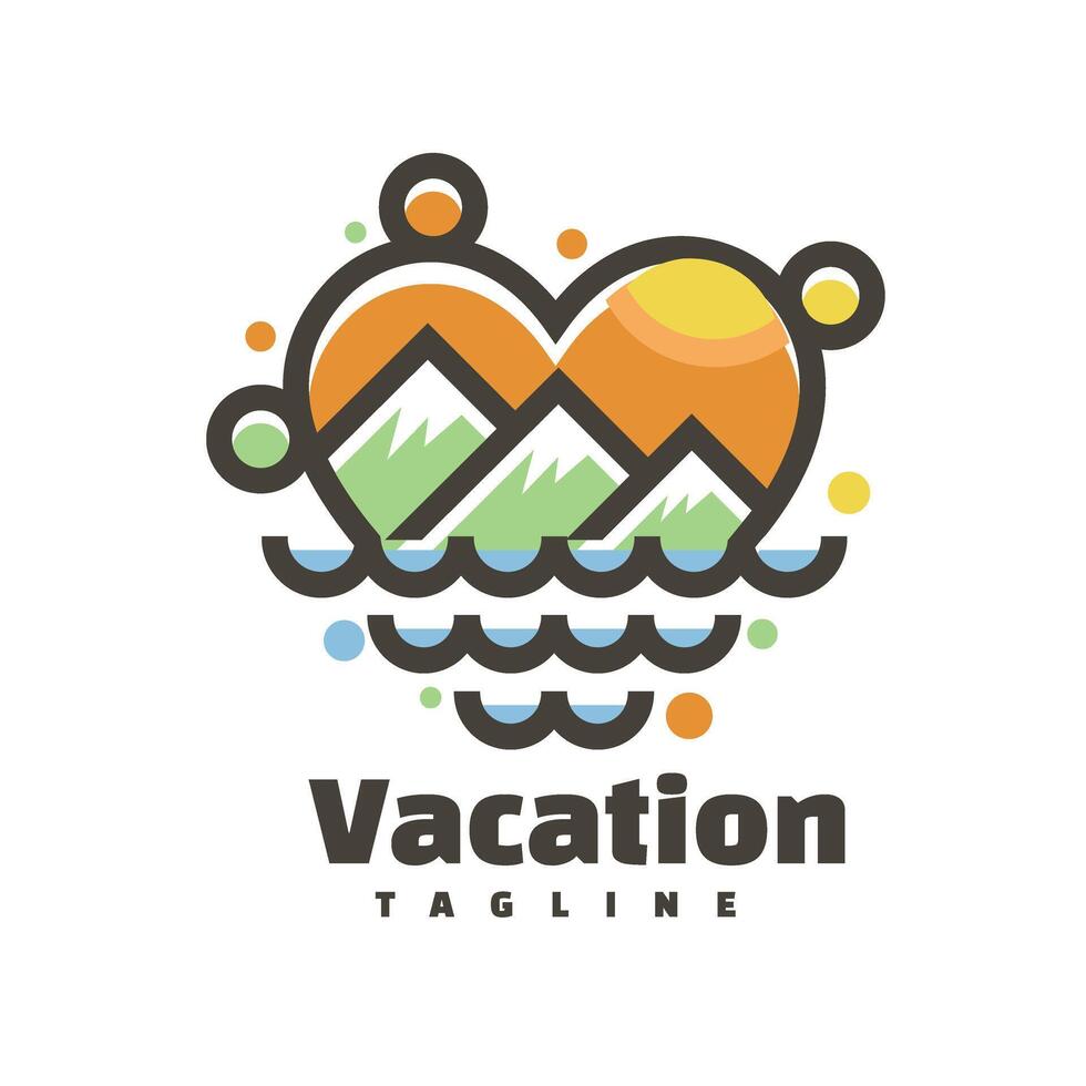 Urlaub-Logo-Vorlage vektor