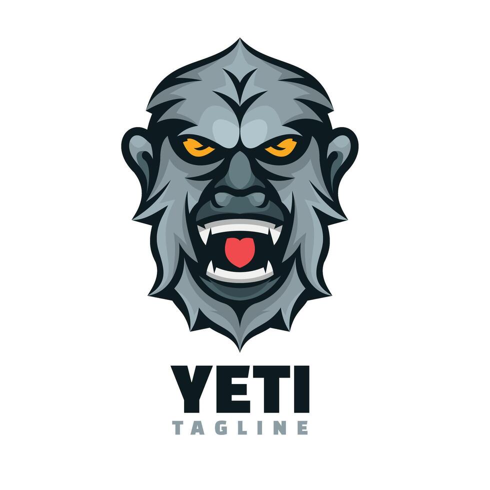 yeti huvud karaktär esport logotyp vektor