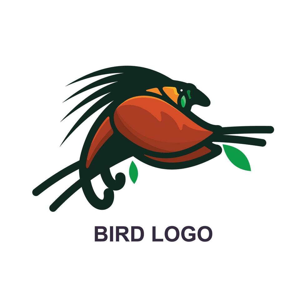 Vogel abstrakt Charakter Logo vektor