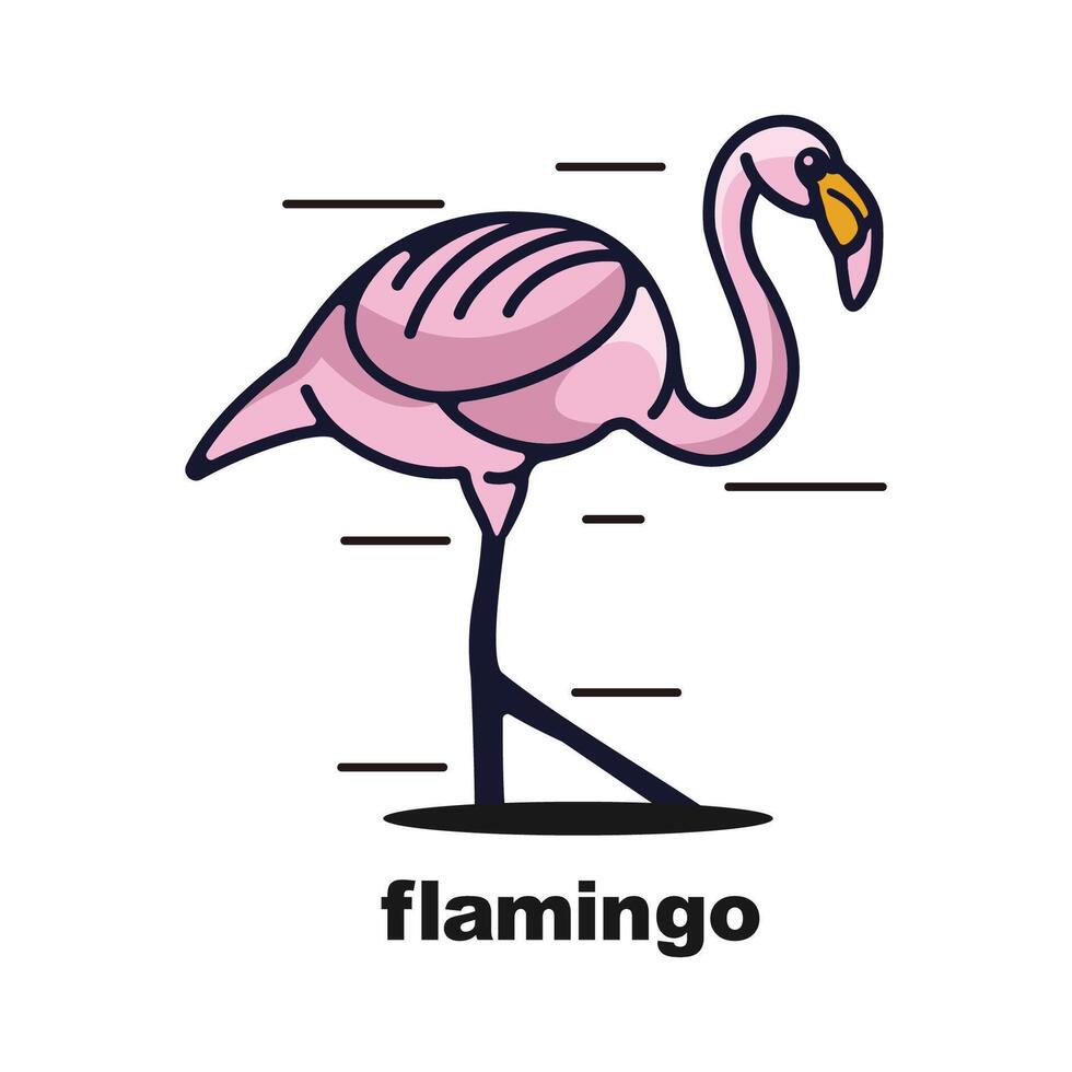 Flamingo Vogel Logo Sammlung vektor