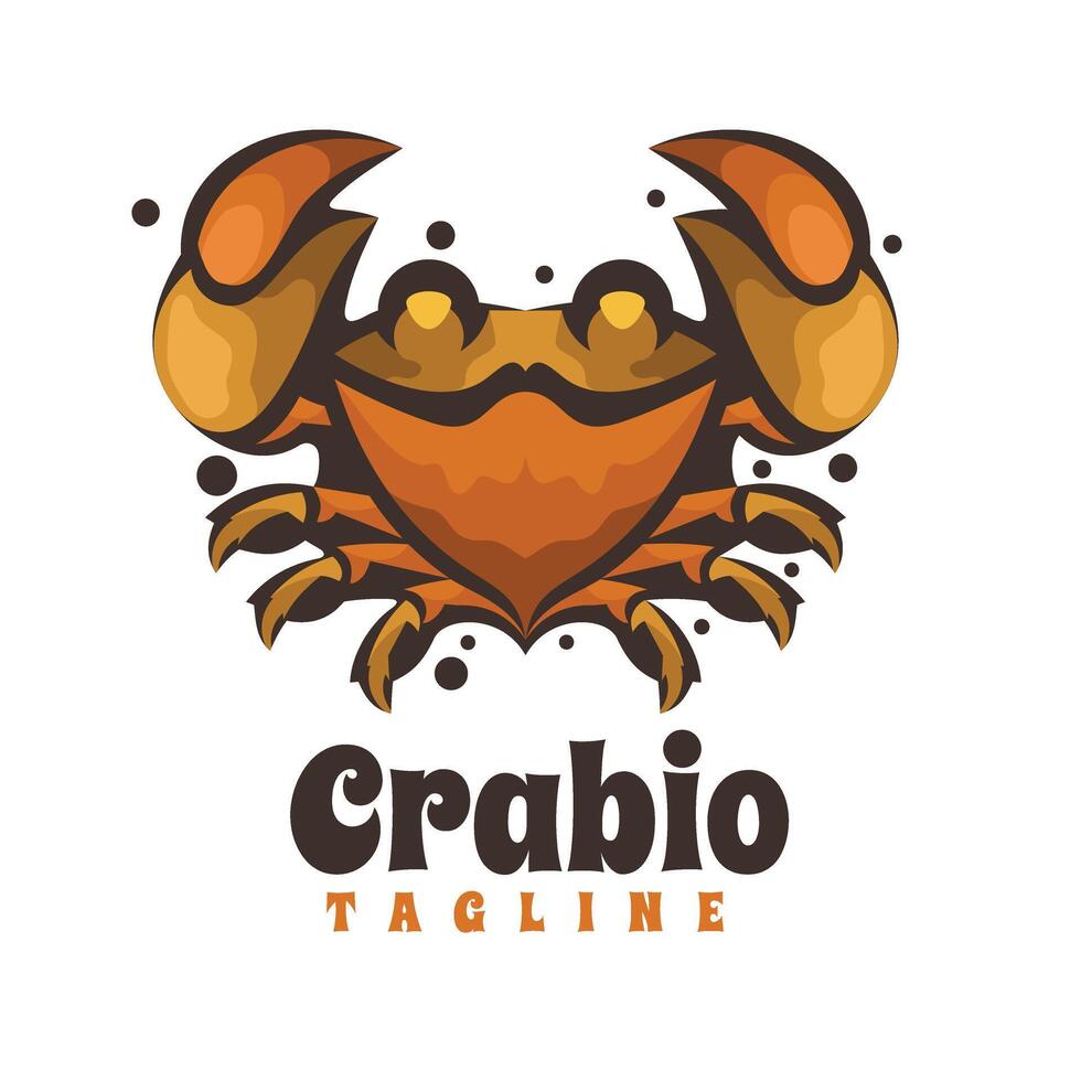 krabba karaktär maskot logotyp vektor