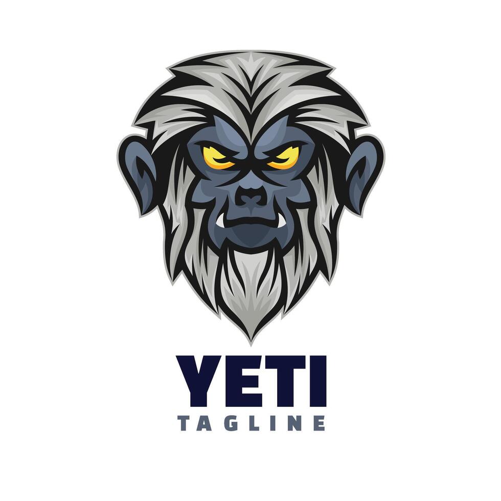 yeti huvud karaktär esport logotyp vektor