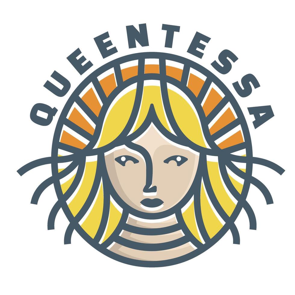 Königin Charakter Logo Maskottchen vektor