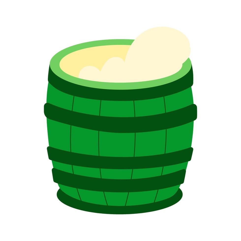 Vektor Illustration mit Grün Bier Fass zum st. Patricks Tag