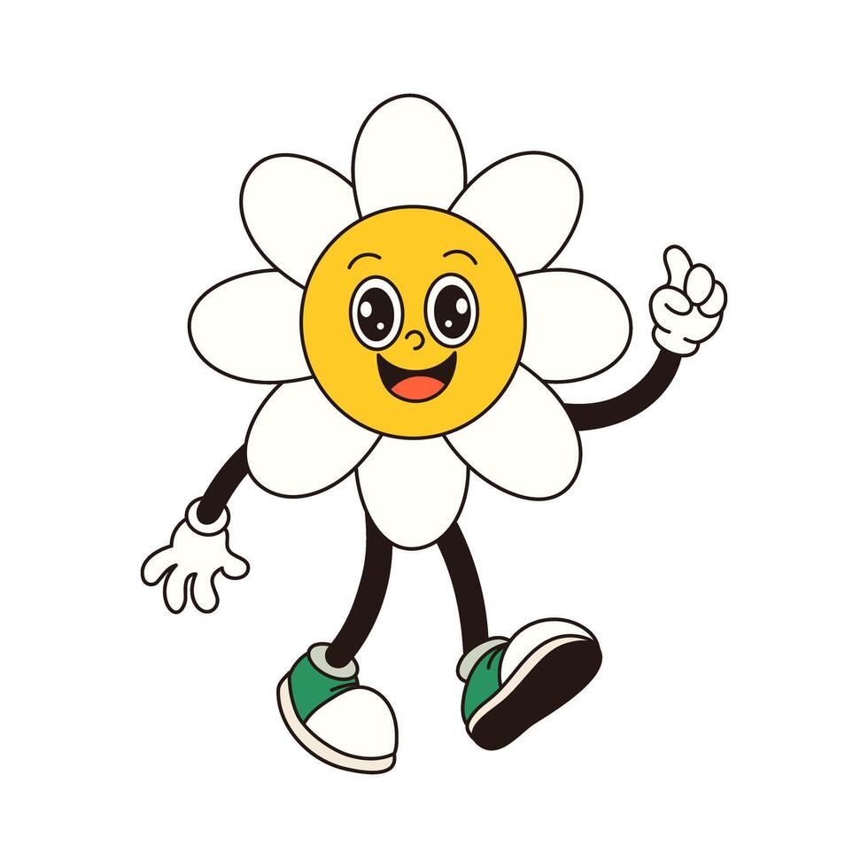 häftig daisy blommor. vektor illustration