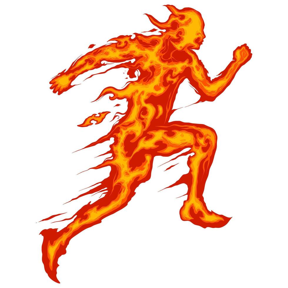 löpning brand illustration konst vektor