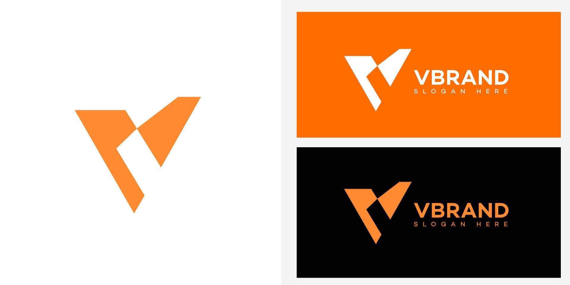 v Brief Logo Symbol Marke Identität Zeichen Symbol Vorlage vektor