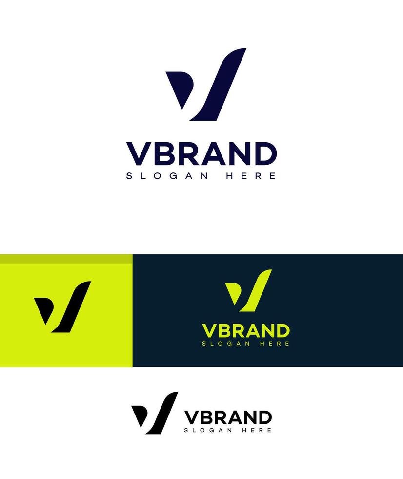 v Brief Logo Symbol Marke Identität Zeichen Symbol Vorlage vektor