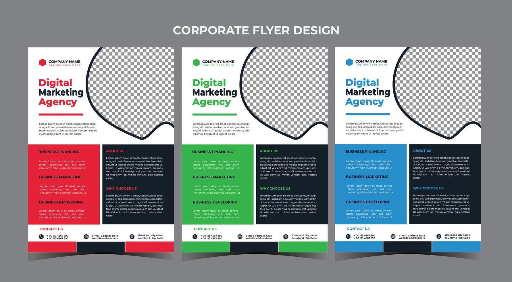 Business Flyer Design-Vorlage vektor