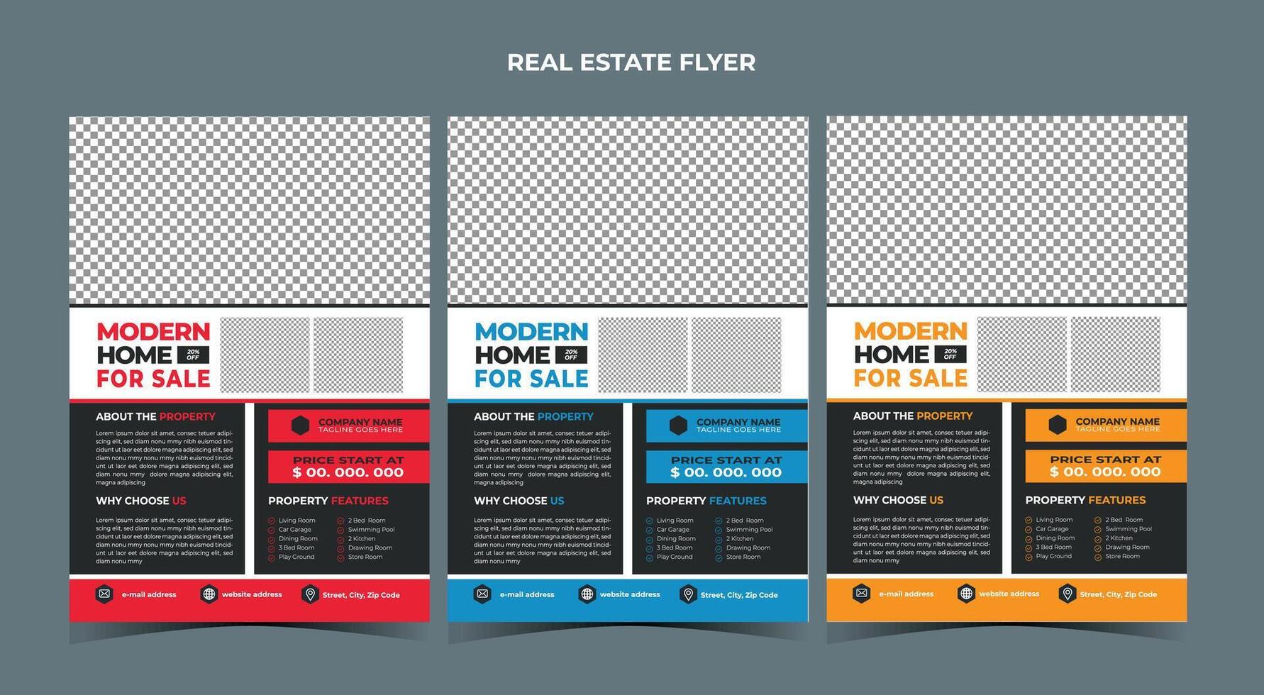 Immobilien Business Flyer Design-Vorlage vektor