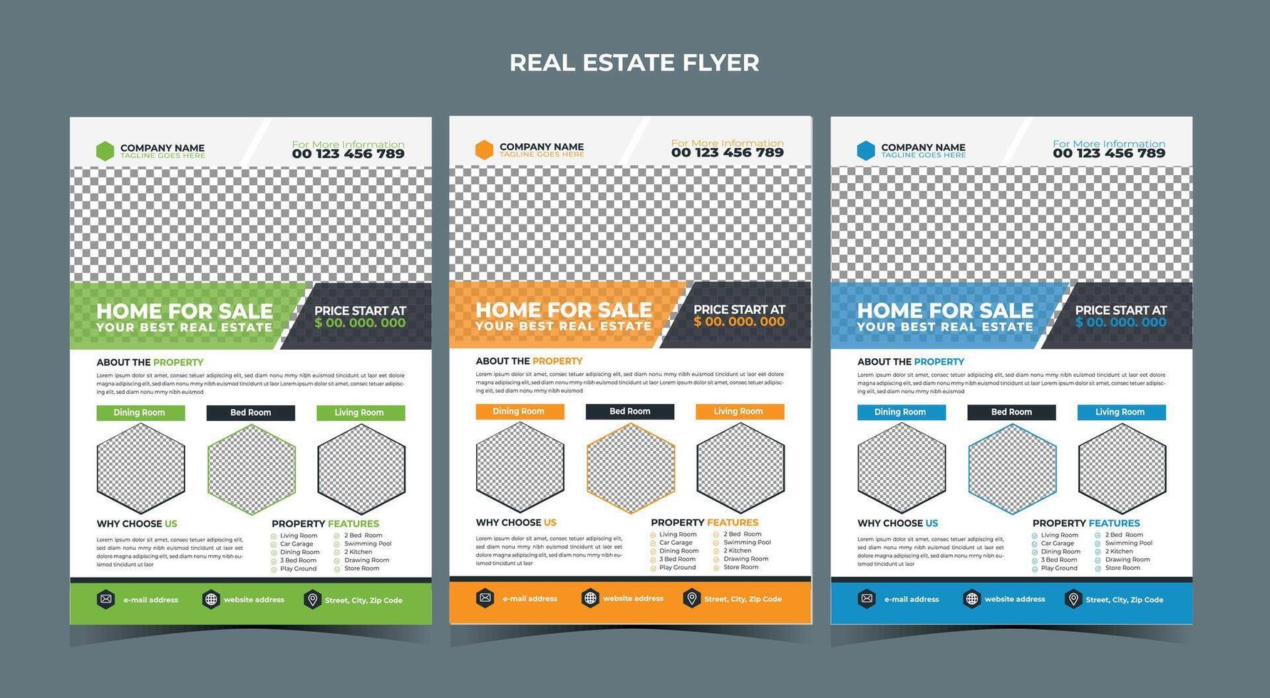 Immobilien Business Flyer Design-Vorlage vektor