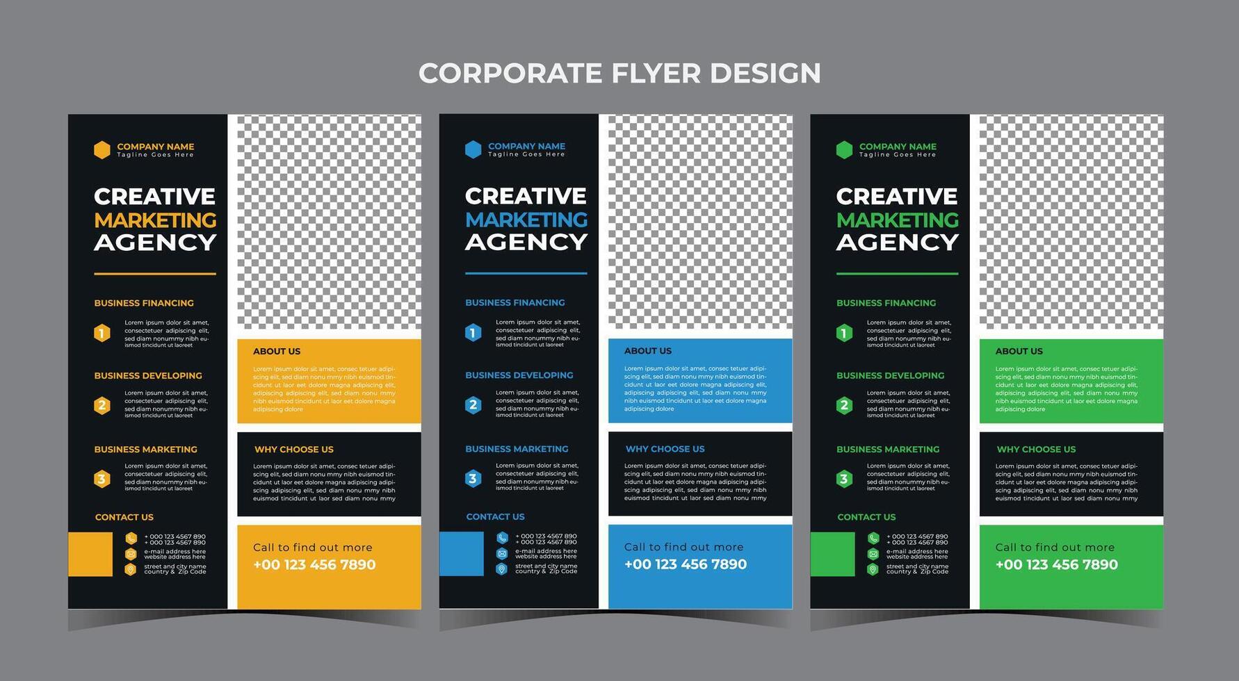 Corporate Business Flyer Design-Vorlage vektor