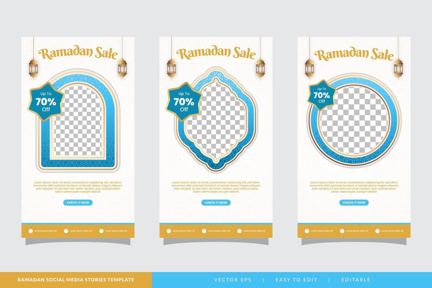 Ramadan kareem Sozial Medien Geschichten Gruß islamisch Hintergrund vektor