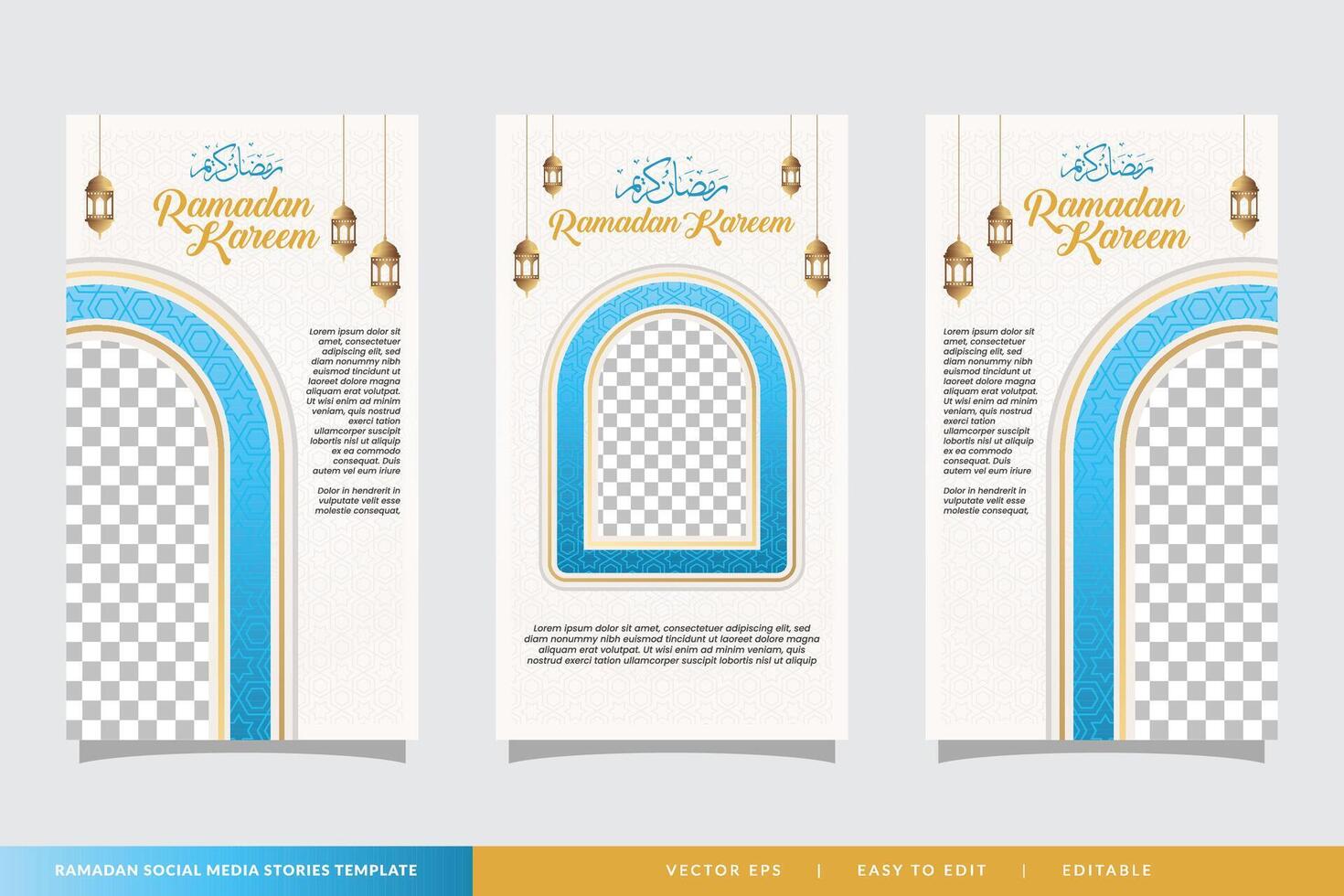 Ramadan Verkauf Sozial Medien Geschichten Vorlage Vertikale Banner mit Weiß sauber Hintergrund und Kopieren Raum vektor