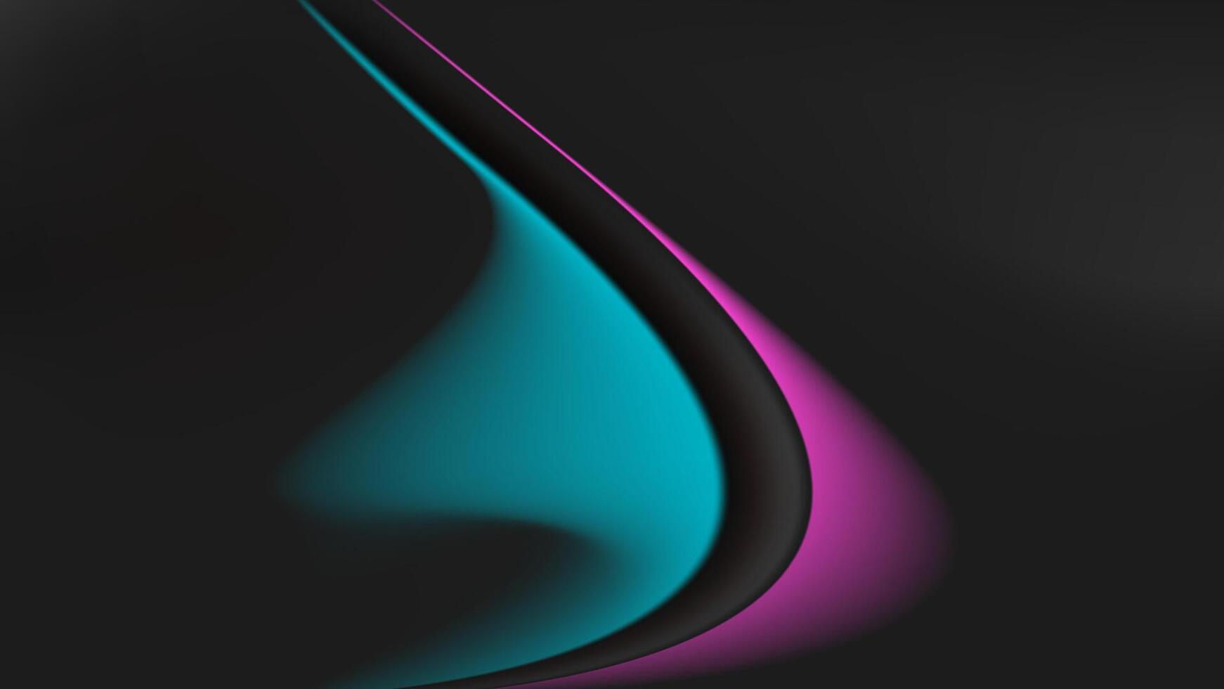 abstrakt mörk bakgrund med former lutning blå rosa slät flytande Färg design vektor mall Bra för modern hemsida, tapet, omslag design
