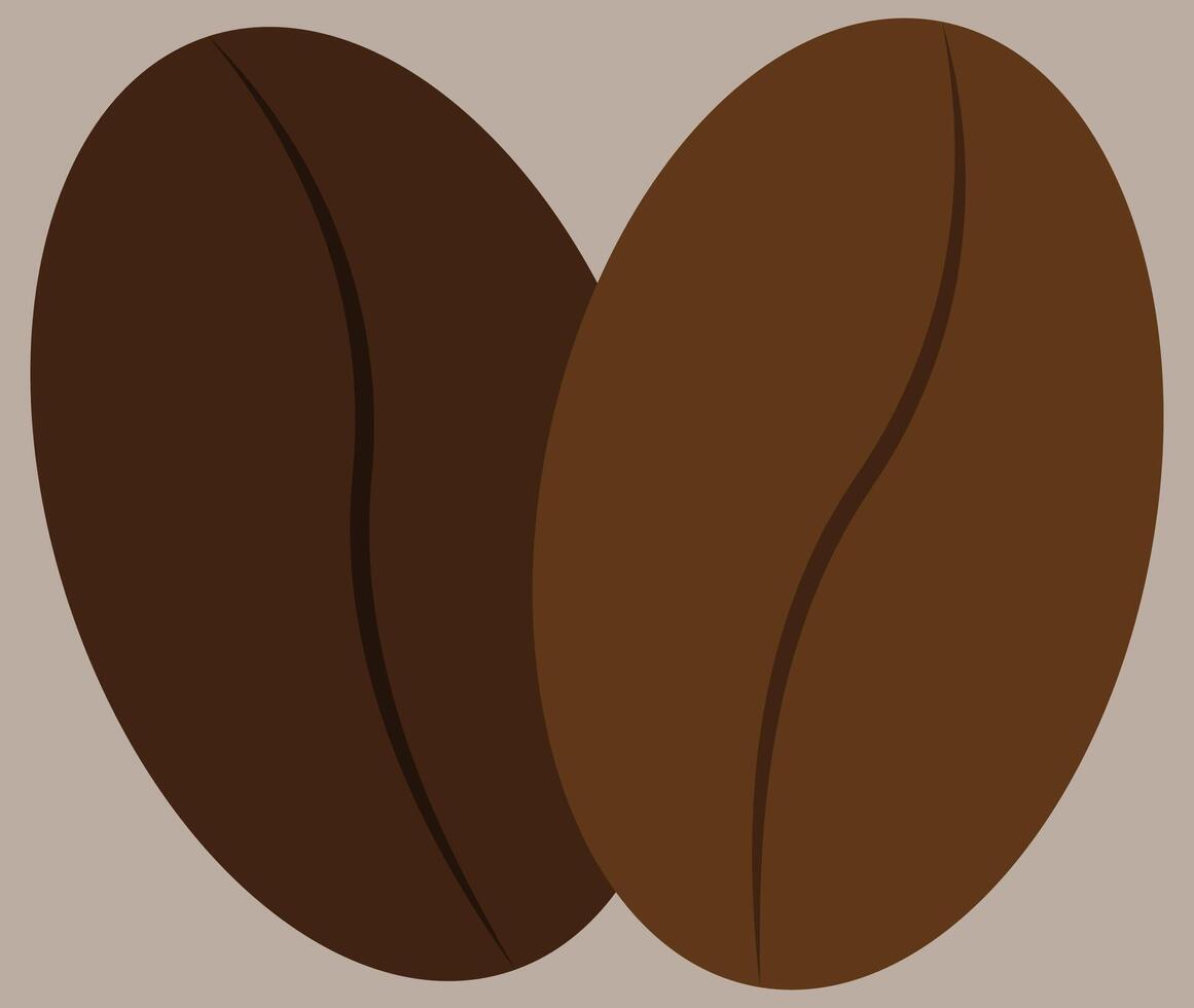 kaffe bönor, kaffe vektor illustration, Kafé tecken och märka, lämplig för kaffe hus logotyp, cappuccino och espresso logotyp, brun och mörk brun färger, rostad kaffe bönor, Bra för posters och annonser