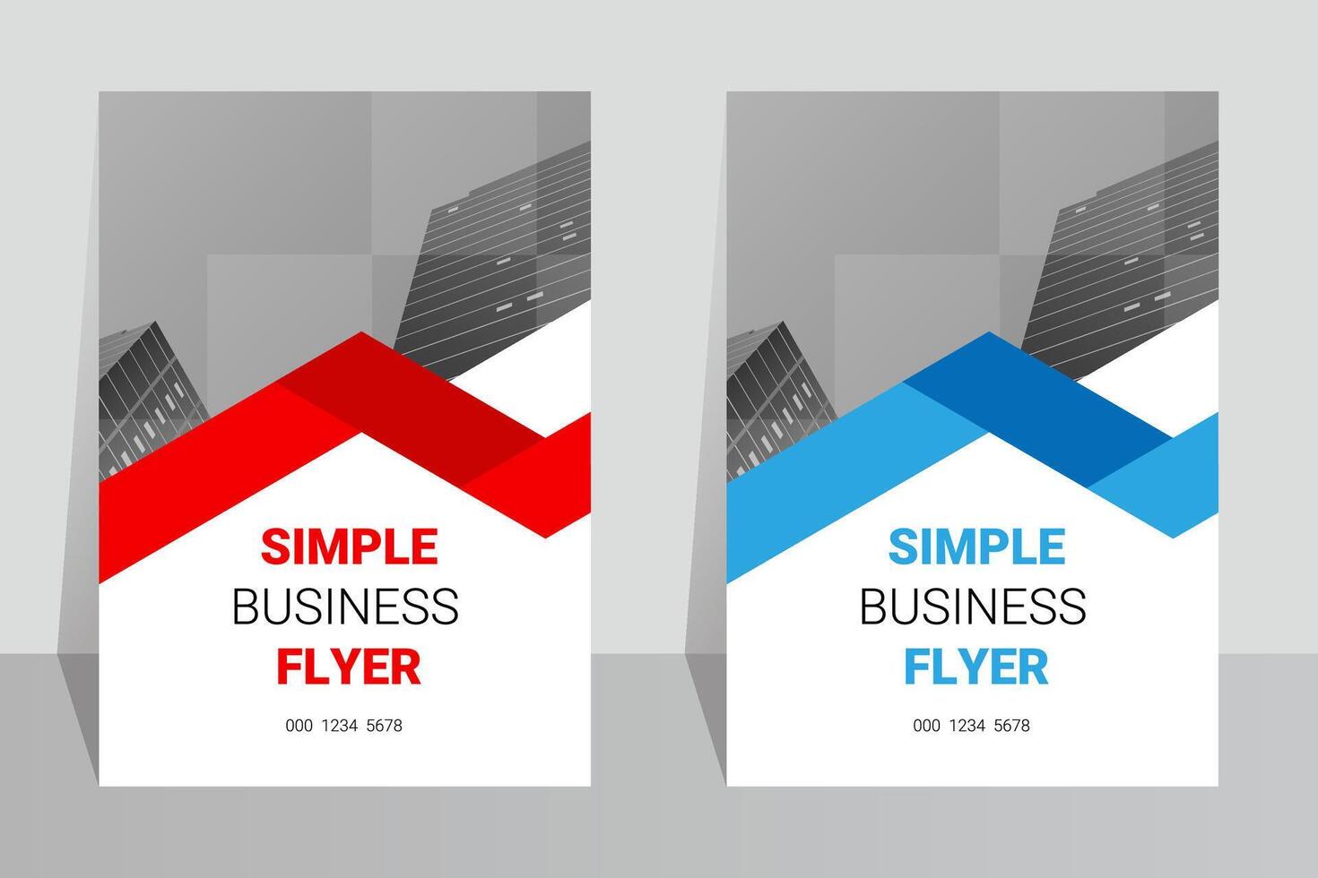 röd och blå modern företag a4 flygblad omslag mall vektor