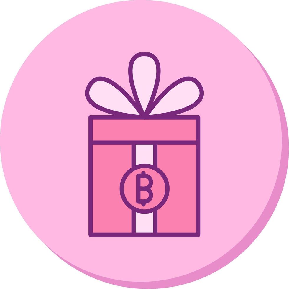 Geschenk Bitcoin Vektor Symbol