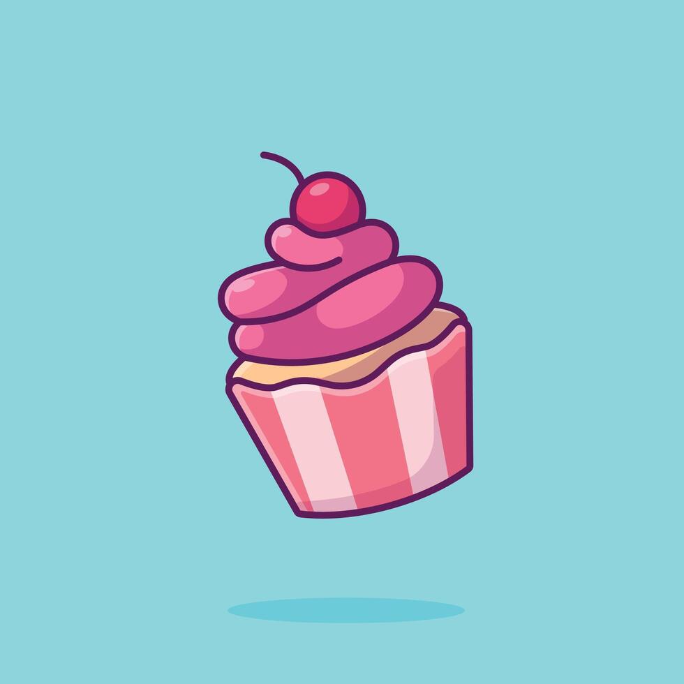 muffin tecknad serie vektor illustration valentine begrepp ikon isolerat