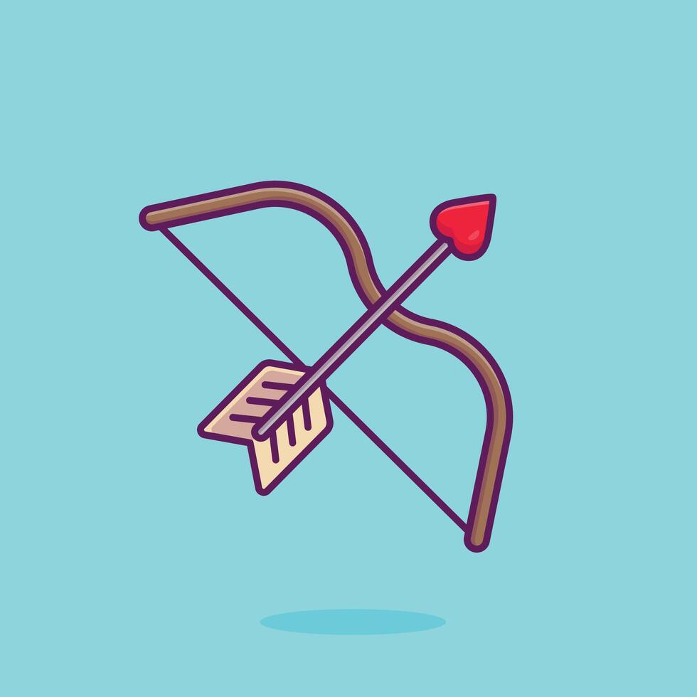cupid rosett tecknad serie vektor illustration valentine begrepp ikon isolerat