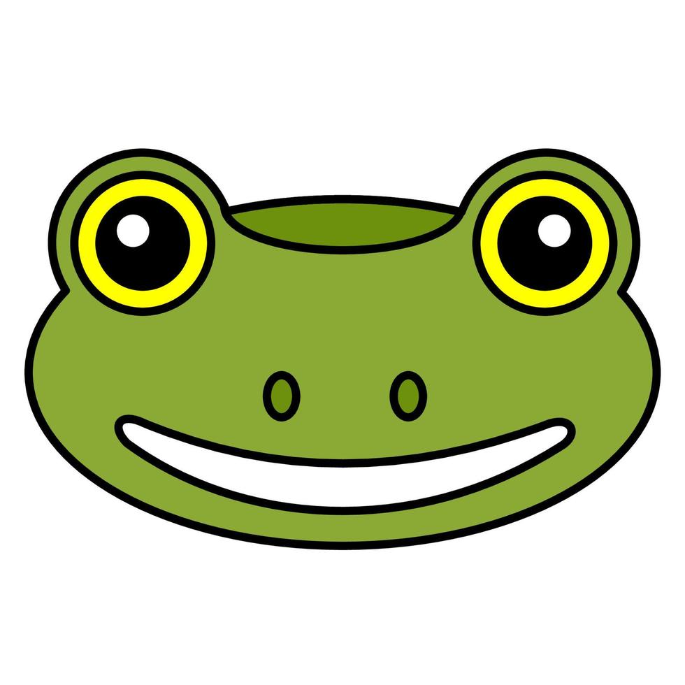 niedliche Cartoon-Affenfrosch face.vector Illustration. vektor