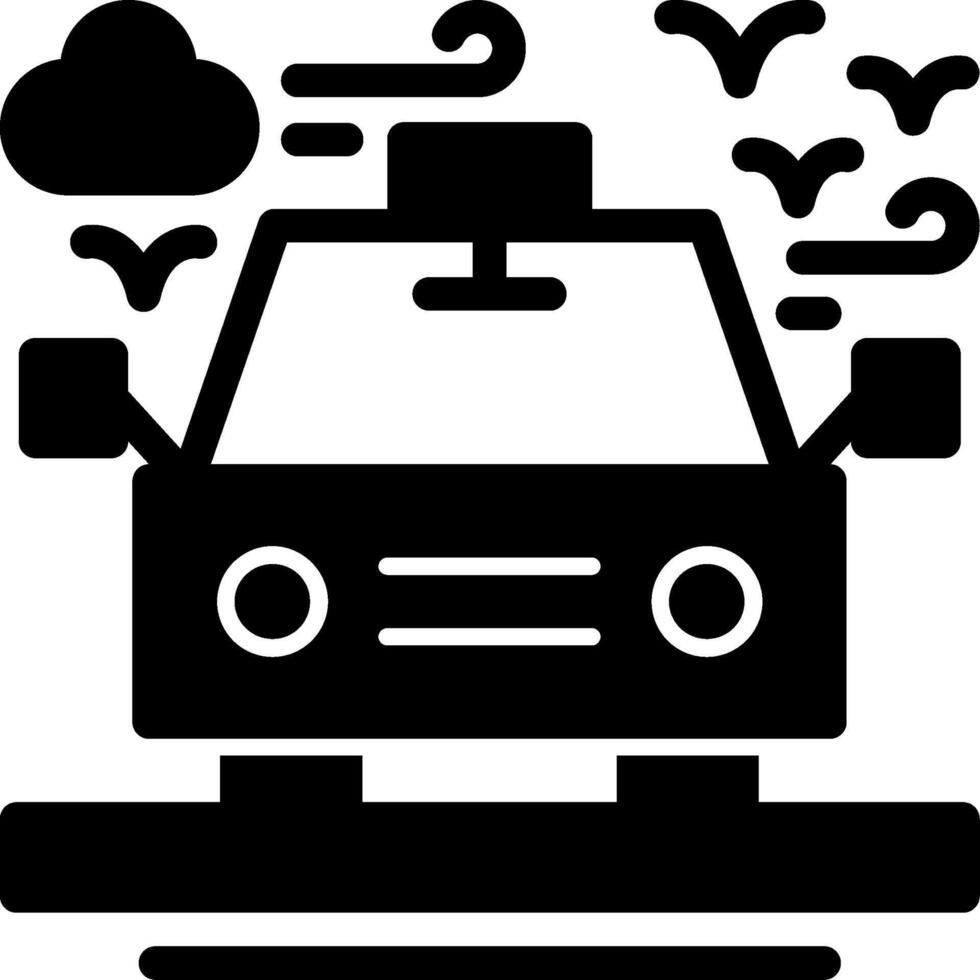 Taxi-Glyphen-Symbol vektor