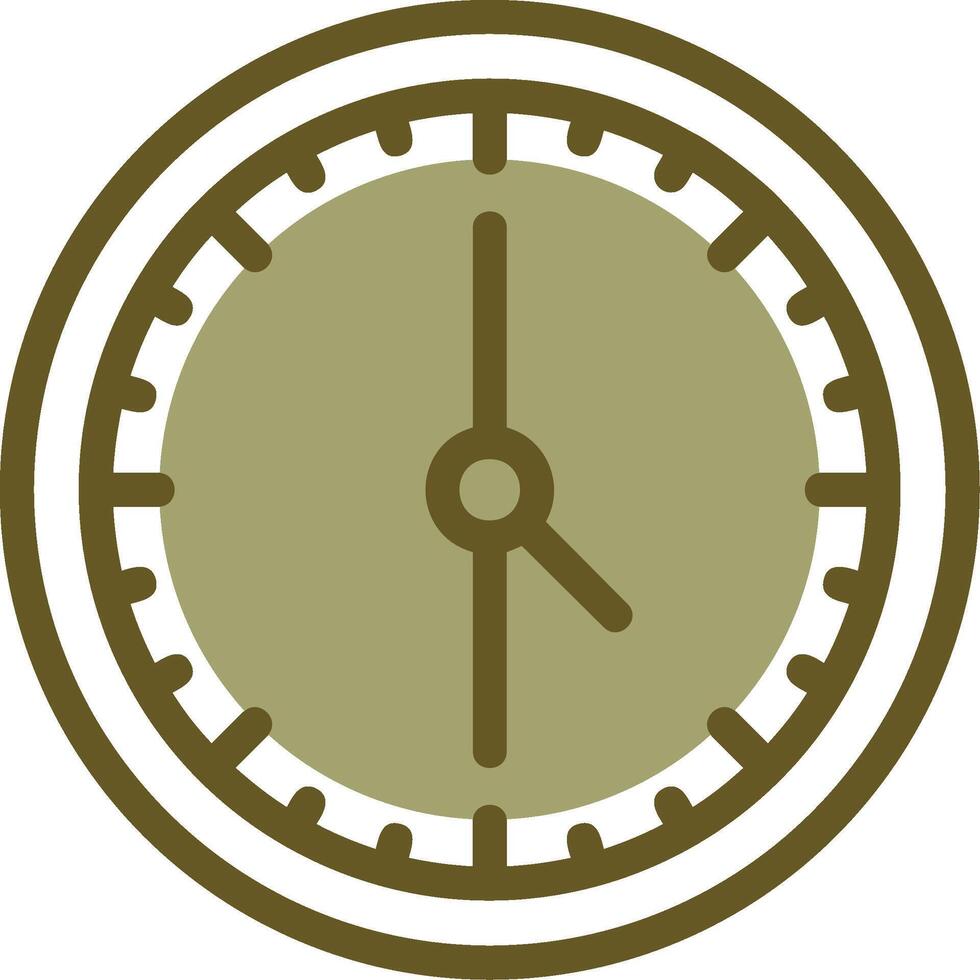 Zeit Uhr linear Kreis Symbol vektor