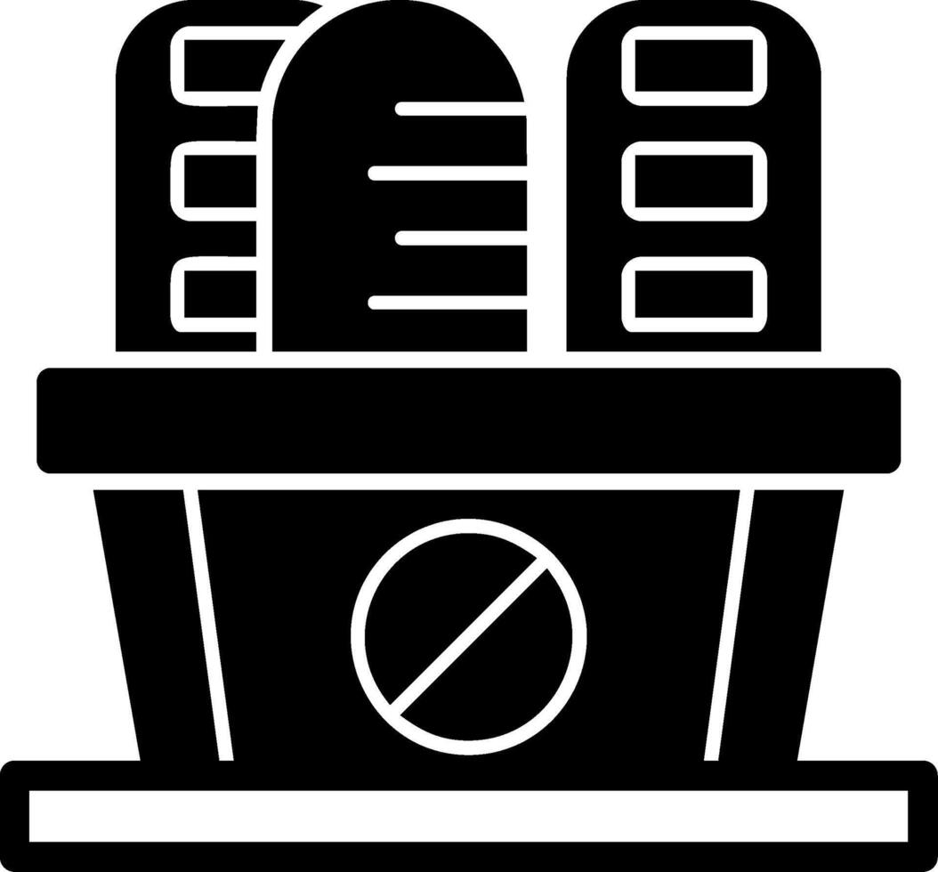 niedrig carb Glyphe Symbol vektor