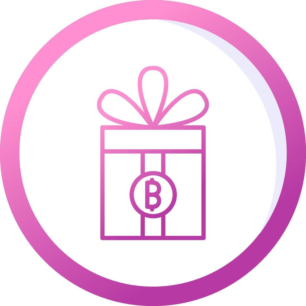 Geschenk Bitcoin Vektor Symbol