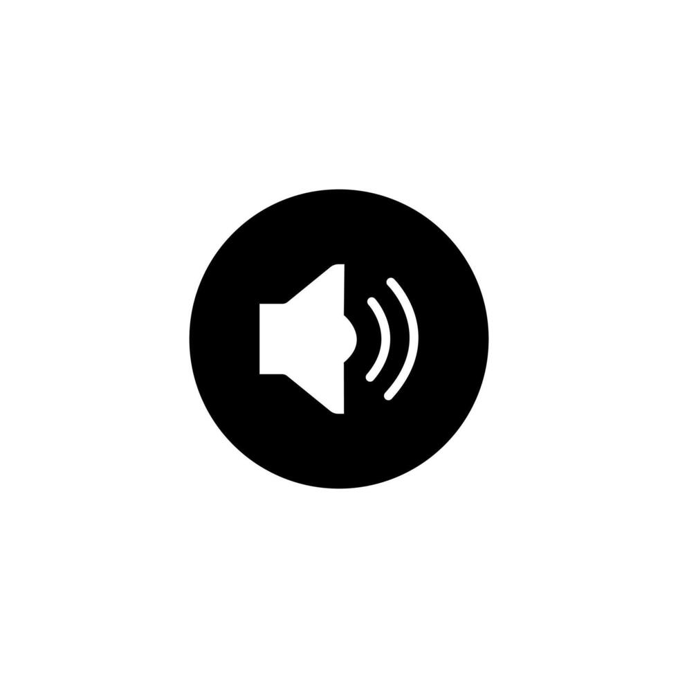 ljud volym ikon uppsättning. högtalare symbol isolerat med svart Färg. volym kontrollera. proffs vektor