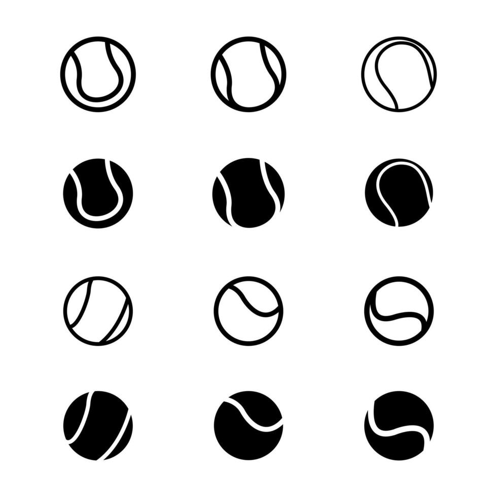 Symbol Tennis - - Linie Stil Profi Vektor