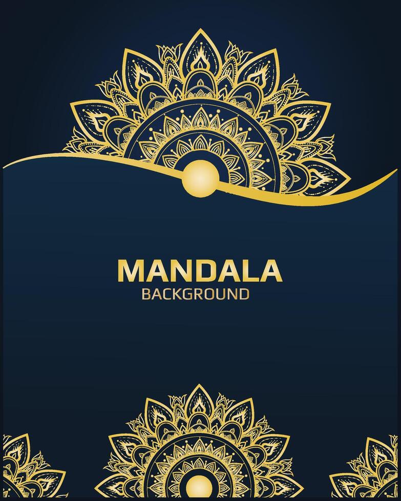 Luxus Mandala Hintergrund mit modern Arabeske Design. Vektor Profi