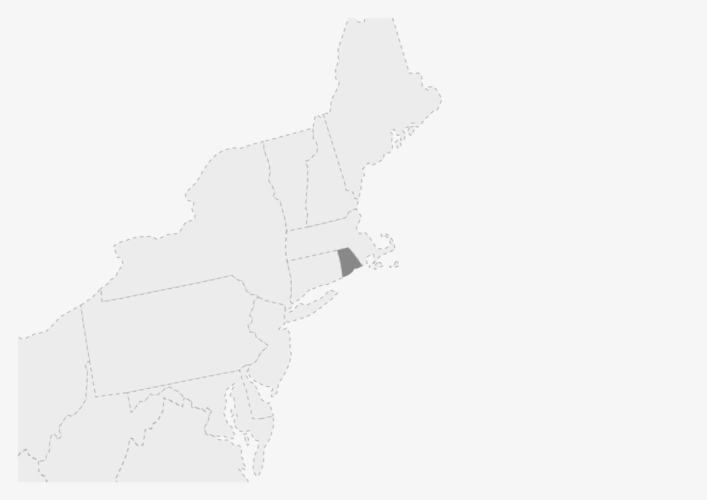 Karta av USA med markerad Rhode ö stat Karta vektor