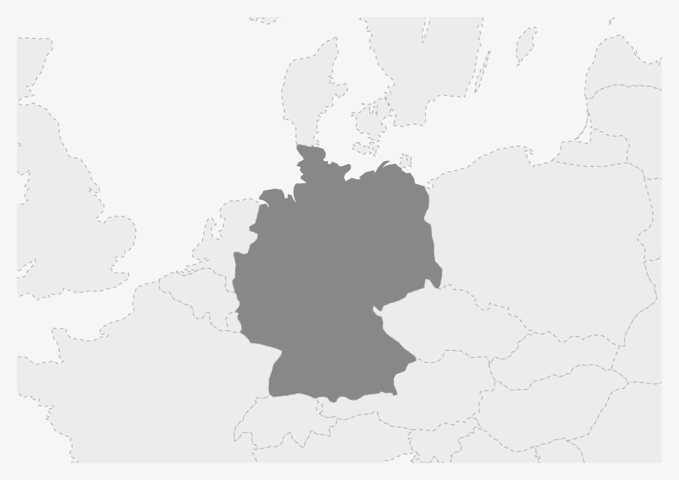 Karte von Europa mit hervorgehoben Deutschland Karte vektor
