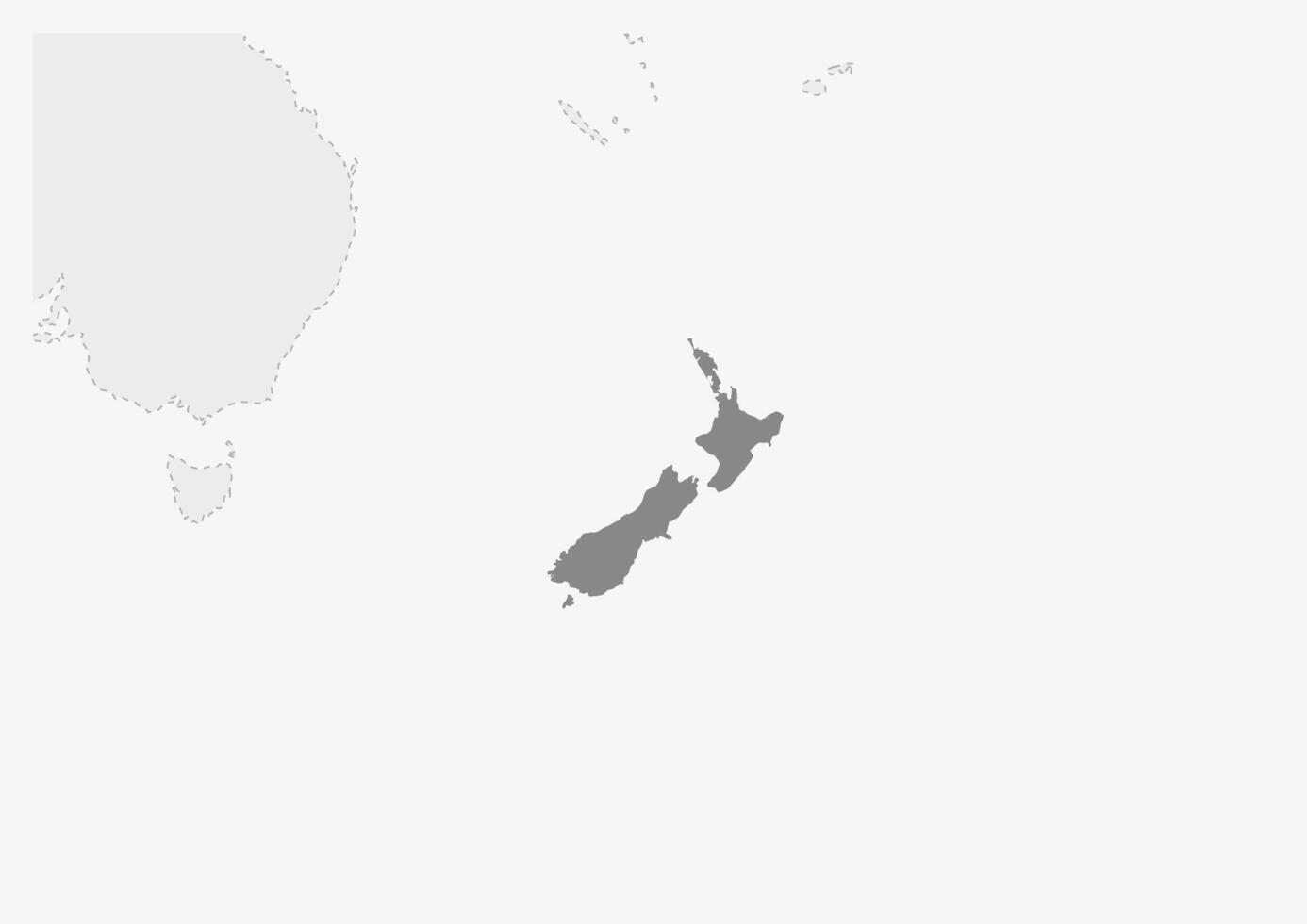 Karte von Ozeanien mit hervorgehoben Neu Neuseeland Karte vektor