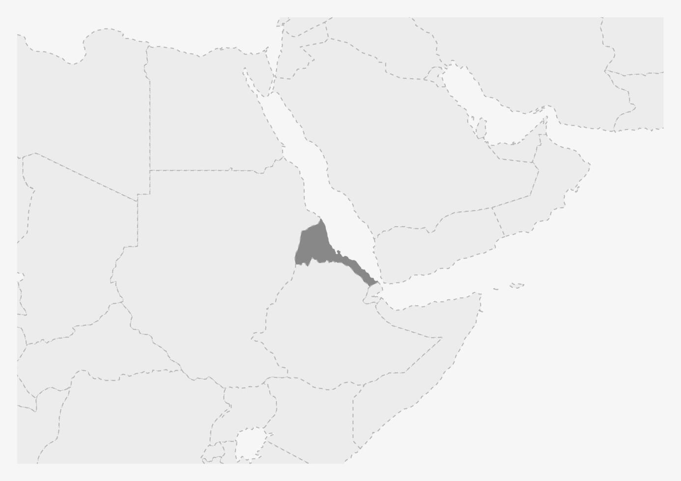 Karta av afrika med markerad eritrea Karta vektor