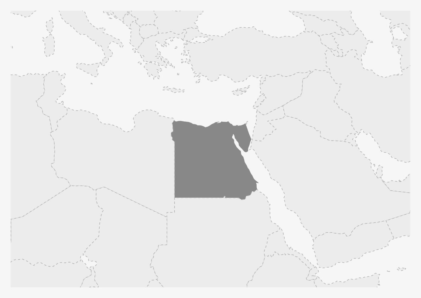 Karte von Afrika mit hervorgehoben Ägypten Karte vektor